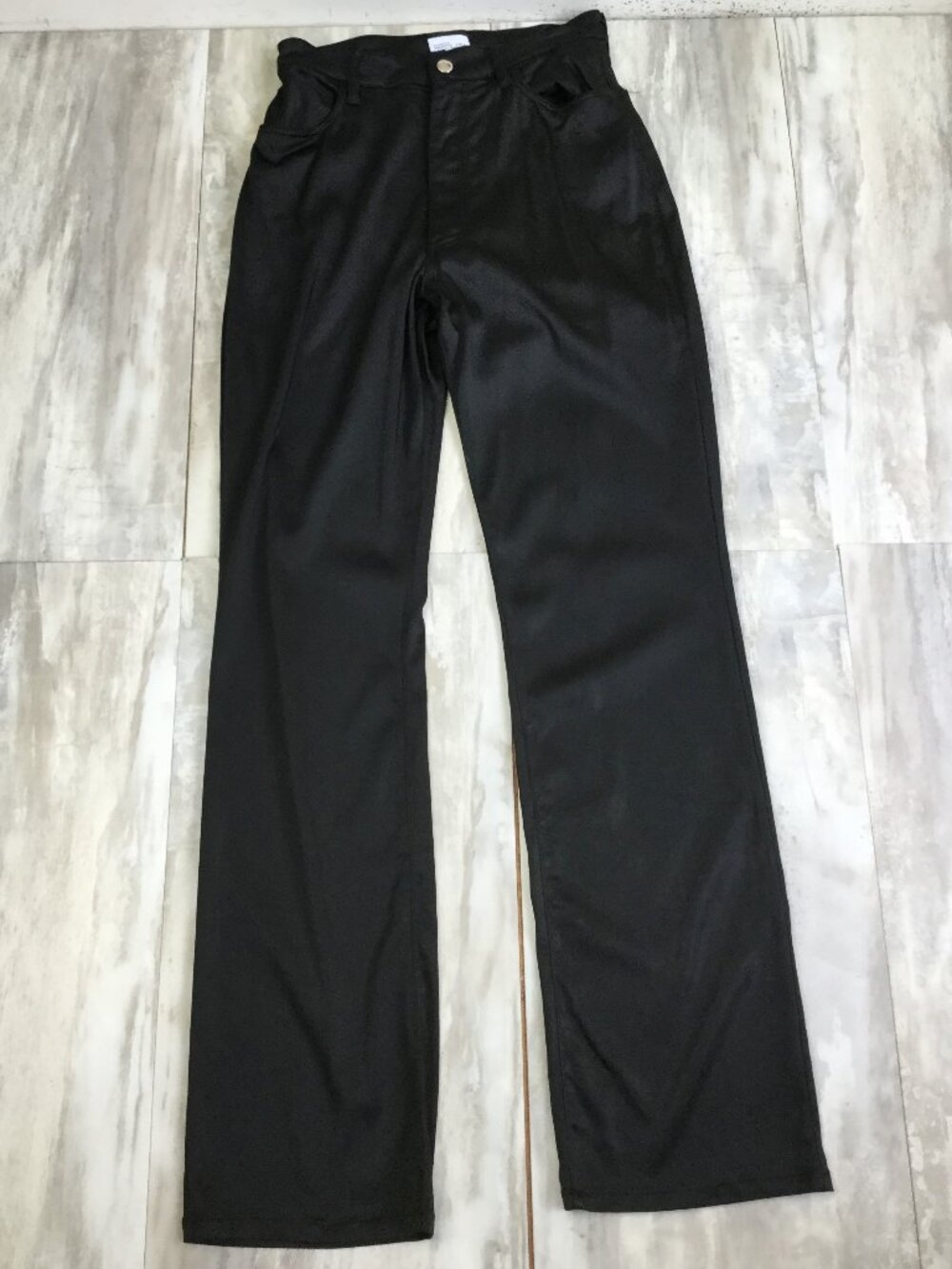 Danielle Bernstein Black Silky Long Pant 30